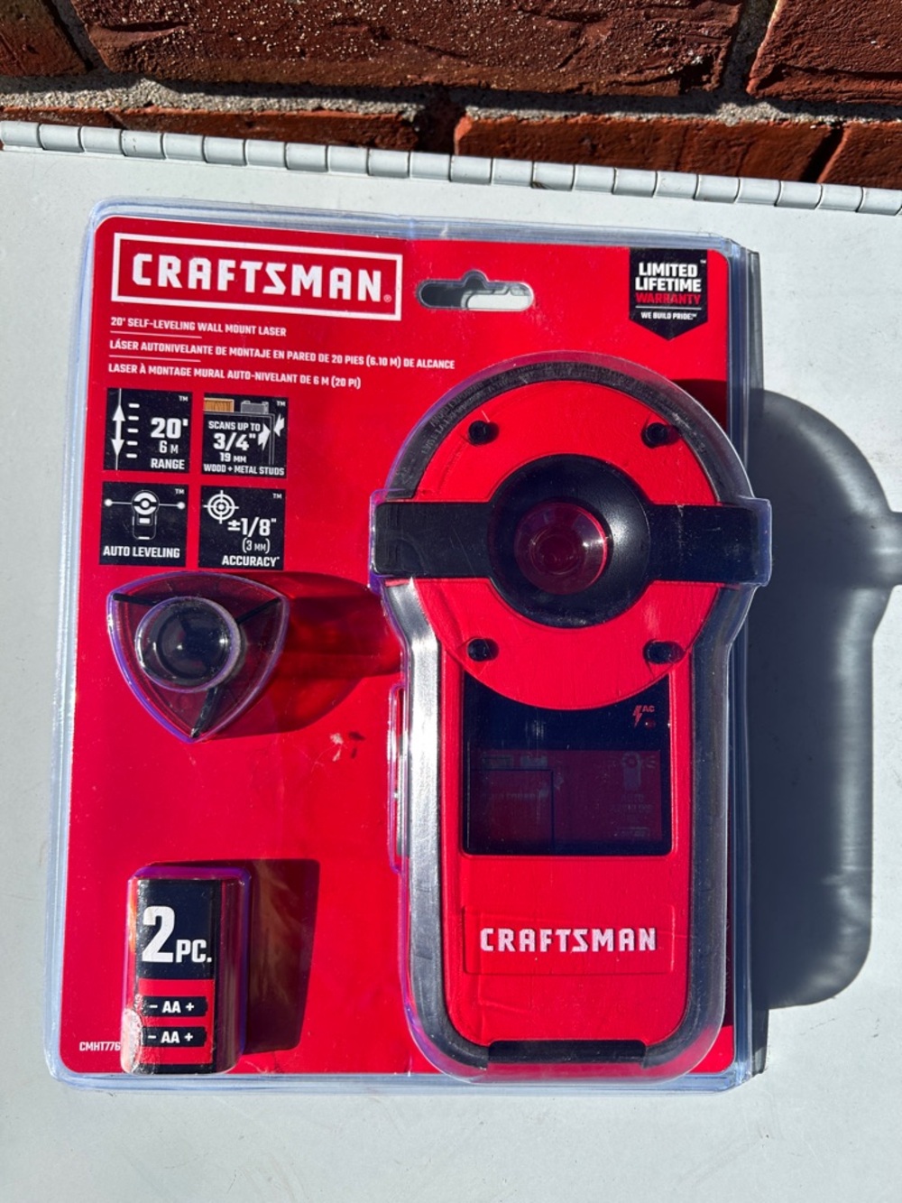 Craftsman White and Red Wall Mount Laser Packaged
